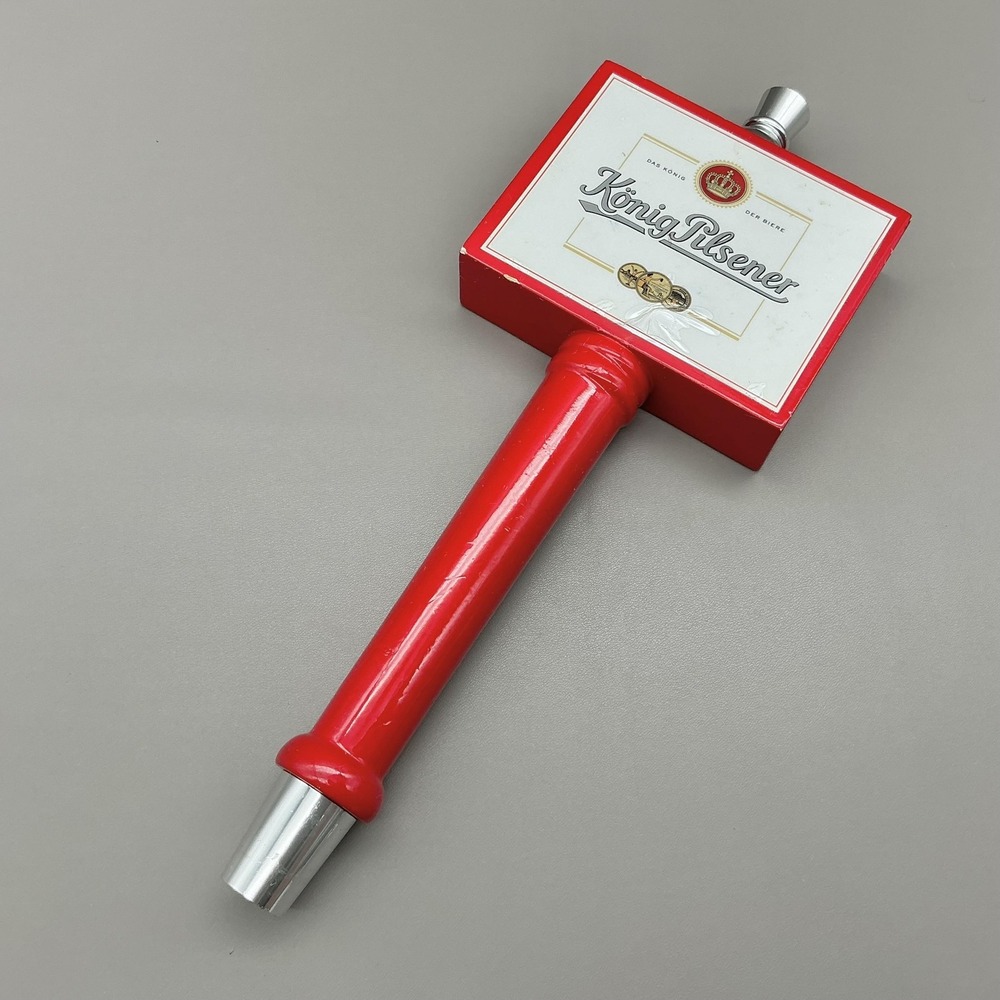 Konig Pilsener Beer Tap Handle Red German Brewery Breweriana Bar Pub Decor 12"